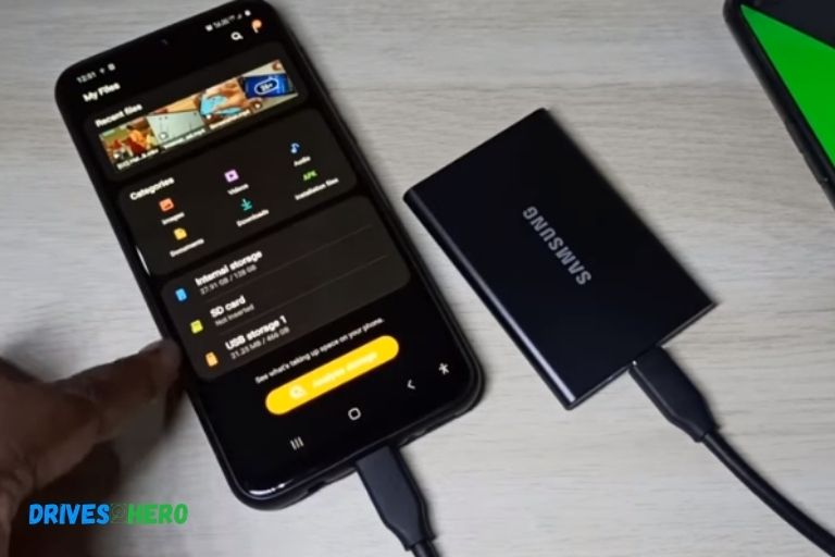 no samsung portable ssd is connected t7 android