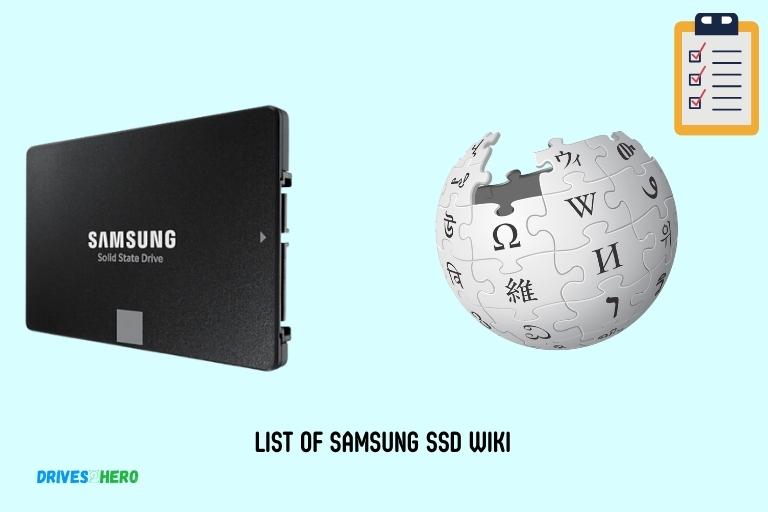 List of Samsung Ssd Wiki