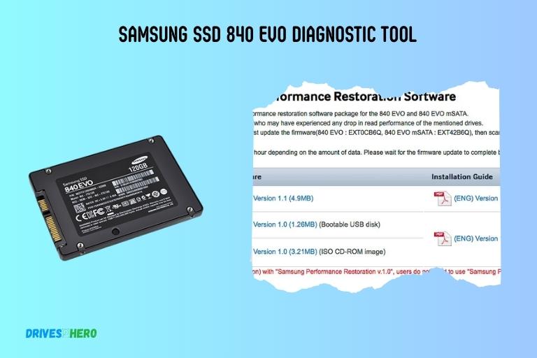 Samsung Ssd 840 Evo Diagnostic Tool