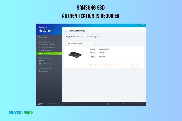 Samsung Ssd Authentication Is Required