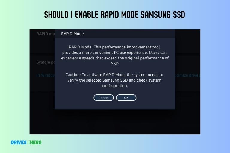 Samsung evo hot sale rapid mode