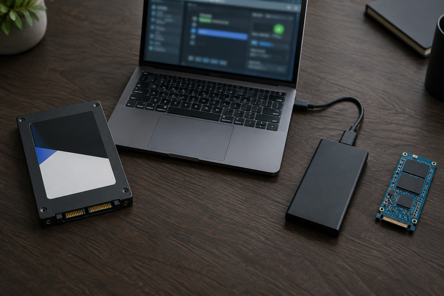 Three Western Digital SSDs representing different identifying information types